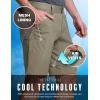 CQR Men’s Stretch Utility Shorts, Lightweight Quick Dry Casual Shorts, Hiking Golf Cargo Shorts with Zipper Pockets(Sedona Shorts Tan)