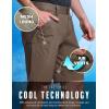 CQR Men’s Stretch Utility Shorts, Lightweight Quick Dry Casual Shorts, Hiking Golf Cargo Shorts with Zipper Pockets(Sedona Shorts Tundra)