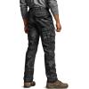 CQR Men’s Utility Flex Cargo Pants, Classic-Fit Casual Stretch Work Pants, Water Resistant Lightweight Tactical Hiking Pants(Tac Utility Camo Black)