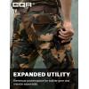 CQR Men’s Utility Flex Cargo Pants, Classic-Fit Casual Stretch Work Pants, Water Resistant Lightweight Tactical Hiking Pants(Tac Woodland Olive)