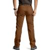 CQR Women’s Flex Stretch Tactical Pants, Water Resistant Ripstop Cargo Work Pants with Pockets for Outdoor & Hiking(Vanguard Copper Brown)