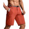 CQR Men’s Quick Dry Stretch Hiking Cargo Shorts, Lightweight Water Resistant Tactical Casual, Golf & Outdoor with Pockets(Peak Burnt Orange)