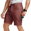 CQR Men’s Stretch Utility Shorts, Lightweight Quick Dry Casual Shorts, Hiking Golf Cargo Shorts with Zipper Pockets(Sedona Rust)
