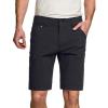 CQR Men’s Stretch Utility Shorts, Lightweight Quick Dry Casual Shorts, Hiking Golf Cargo Shorts with Zipper Pockets(Sedona Shorts Carbon Black)