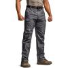 CQR Men’s Utility Flex Cargo Pants, Classic-Fit Casual Stretch Work Pants, Water Resistant Lightweight Tactical Hiking Pants(Sentinel Lib Charcoal)