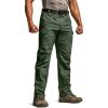 CQR Men’s Utility Flex Cargo Pants, Classic-Fit Casual Stretch Work Pants, Water Resistant Lightweight Tactical Hiking Pants(Sentinel Lib Green Kelp)
