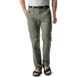 CQR Men’s Convertible Cargo Tactical Pants, Water Resistant Outdoor Hiking Pants, Zip Off Lightweight Stretch Work Pants(Lightweight Zip-off Olive)