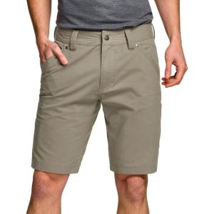 CQR Men’s Stretch Utility Shorts, Lightweight Quick Dry Casual Shorts, Hiking Golf Cargo Shorts with Zipper Pockets(Sedona Shorts Tan)