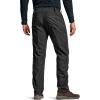CQR Men’s Winter Fleece Lined Pants, Water-Resistant Outdoor Stretch Work Pants, Windproof Casual Pants with Pockets(Brume Black)