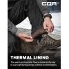 CQR Men’s Winter Fleece Lined Pants, Water-Resistant Outdoor Stretch Work Pants, Windproof Casual Pants with Pockets(Brume Black)