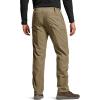 CQR Men’s Winter Fleece Lined Pants, Water-Resistant Outdoor Stretch Work Pants, Windproof Casual Pants with Pockets(Brume Pale Khaki)