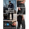 CQR Men’s Winter Fleece Lined Pants, Water-Resistant Outdoor Stretch Work Pants, Windproof Casual Pants with Pockets(Nylon Fleece Cargo Black)