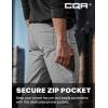 CQR Men’s Winter Fleece Lined Pants, Water-Resistant Outdoor Stretch Work Pants, Windproof Casual Pants with Pockets(Nylon Fleece Cargo Charcoal)