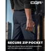 CQR Men’s Winter Fleece Lined Pants, Water-Resistant Outdoor Stretch Work Pants, Windproof Casual Pants with Pockets(Nylon Fleece Cargo Operator Navy)