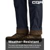 CQR Men’s Winter Fleece Lined Pants, Water-Resistant Outdoor Stretch Work Pants, Windproof Casual Pants with Pockets(Nylon Fleece Cargo Operator Navy)