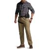 CQR Men’s Winter Fleece Lined Pants, Water-Resistant Outdoor Stretch Work Pants, Windproof Casual Pants with Pockets(Nylon Fleece Cargo Pale Khaki)