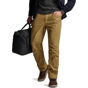CQR Men’s Winter Fleece Lined Pants, Water-Resistant Outdoor Stretch Work Pants, Windproof Casual Pants with Pockets(Nylon Fleece Cargo Muddy)