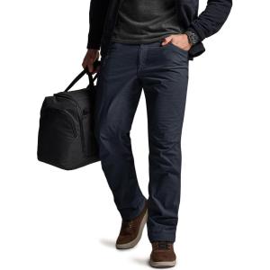 CQR Men’s Winter Fleece Lined Pants, Water-Resistant Outdoor Stretch Work Pants, Windproof Casual Pants with Pockets(Nylon Fleece Cargo Operator Navy)