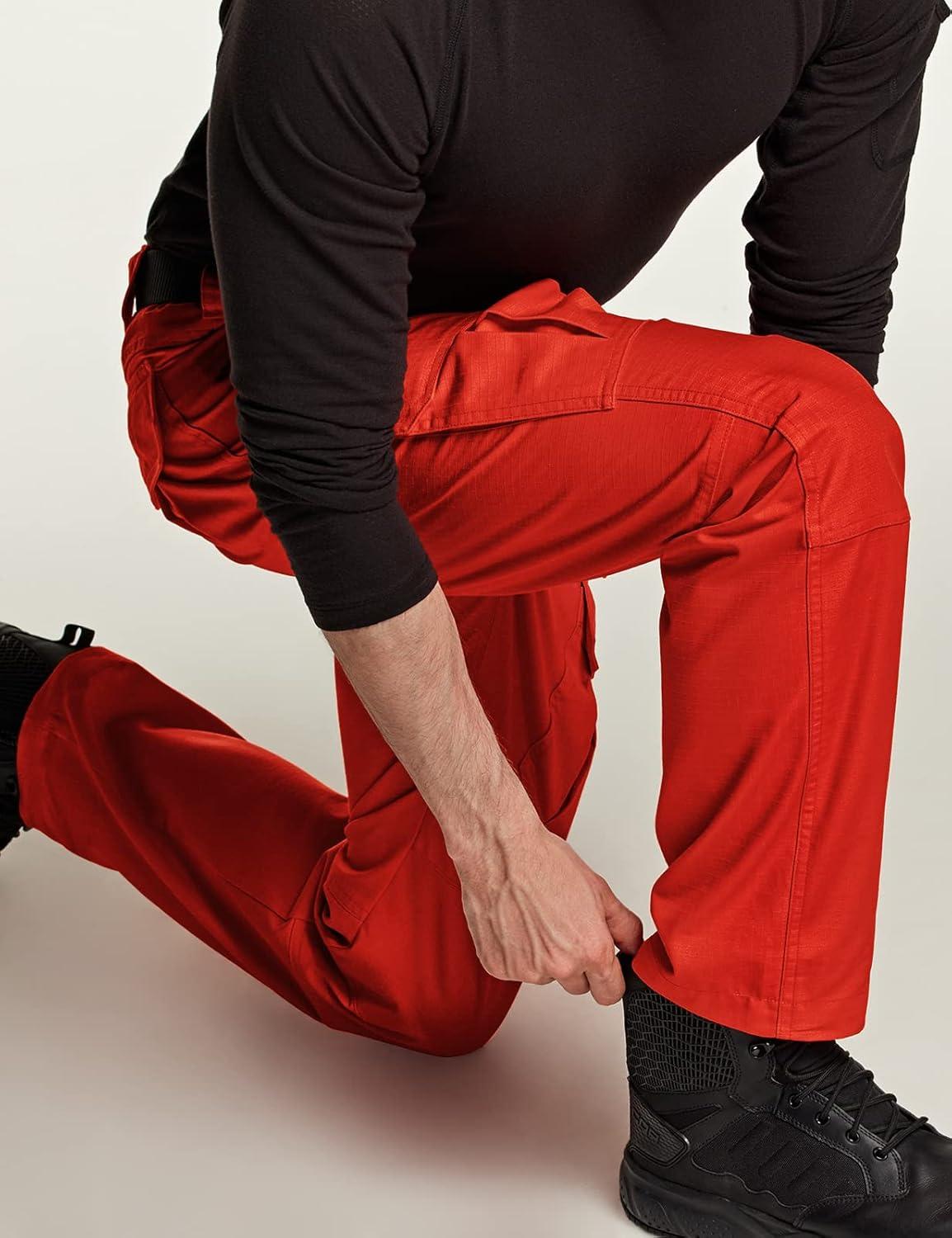 image:imageCQR Mens Tactical Pants Water Resistant Ripstop Cargo Pants Lightweight EDC Work Hiking Pants Outdoor ApparelRipstop Mag Pocket Rescue Orange