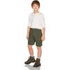 CQR Kids Youth Hiking Cargo Pants, UPF 50+ Quick Dry Convertible Zip Off Pants, Outdoor Camping Pants(Convertible Army Green)