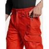 CQR Men’s Tactical Pants, Water Resistant Ripstop Cargo Pants, Lightweight EDC Work Hiking Pants, Outdoor Apparel(Ripstop Mag Pocket Rescue Orange)