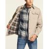 CQR Men’s Twill All Cotton Flannel Lined Shirt Jacket, Soft Brushed Outdoor Shirt Jacket