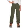 CQR Kids Youth Hiking Cargo Pants, UPF 50+ Quick Dry Convertible Zip Off Pants, Outdoor Camping Pants(Convertible Army Green)