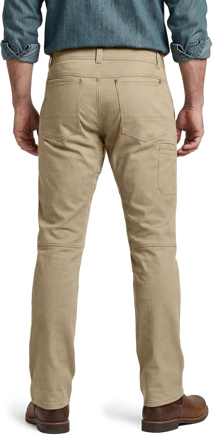 image:imageCQR Mens Motion Utility Casual Pants Regular Fit Lightweight Work Pants Water Resistant Outdoor Stretch Pants with PocketsVenture Lt Alamo Khaki