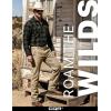 CQR Men’s Motion Utility Casual Pants, Regular Fit Lightweight Work Pants, Water Resistant Outdoor Stretch Pants with Pockets(Venture Lt Alamo Khaki)