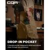 CQR Men’s Motion Utility Casual Pants, Regular Fit Lightweight Work Pants, Water Resistant Outdoor Stretch Pants with Pockets(Venture Lt Cougar)