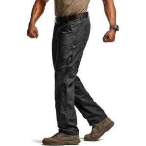 CQR Men’s Military Cargo Pants, Water Resistant Ripstop Army Combat Tactical Pants, Outdoor Hunting Hiking EDC Work Pants(Hauler Black)
