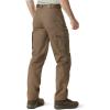 CQR Men’s Quick Dry Work Pants, Water Resistant Outdoor Tactical Pants, Lightweight Stretch Cargo Hiking Pants(Work Cargo Pants Coyote Brown)
