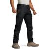 CQR Men’s Quick Dry Work Pants, Water Resistant Outdoor Tactical Pants, Lightweight Stretch Cargo Hiking Pants(Work Cargo Black)