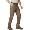 CQR Men’s Quick Dry Work Pants, Water Resistant Outdoor Tactical Pants, Lightweight Stretch Cargo Hiking Pants(Work Cargo Pants Coyote Brown)