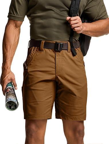 image:imageCQR Mens Flex Casual Cargo Shorts Lightweight Water Resistant Golf Shorts Stretch Tactical Work Shorts with MultiPocketNegotiator Copper Brown