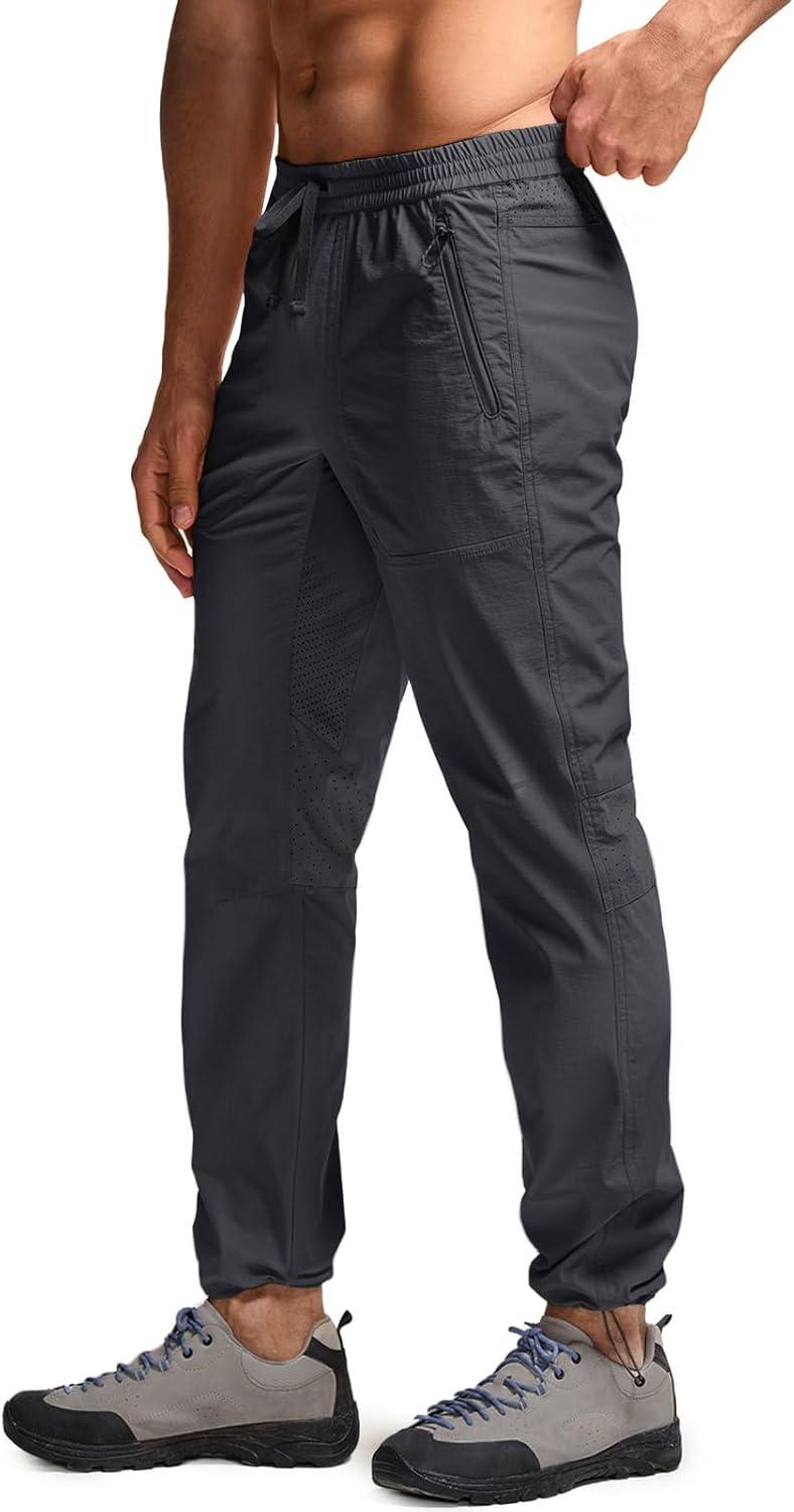 image:imageCQR Mens Lightweight Vent Hiking Pants WaterResistant amp Breathable Sports Outdoor Athletic Pants with Elastic WaistAscend Crux Carbon Grey
