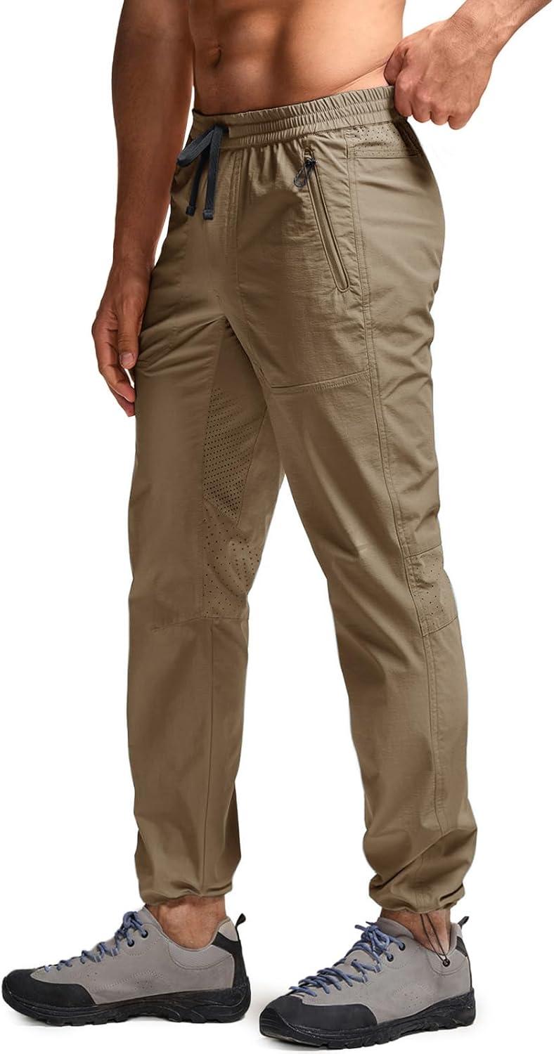 image:imageCQR Mens Lightweight Vent Hiking Pants WaterResistant amp Breathable Sports Outdoor Athletic Pants with Elastic WaistAscend Crux Cougar