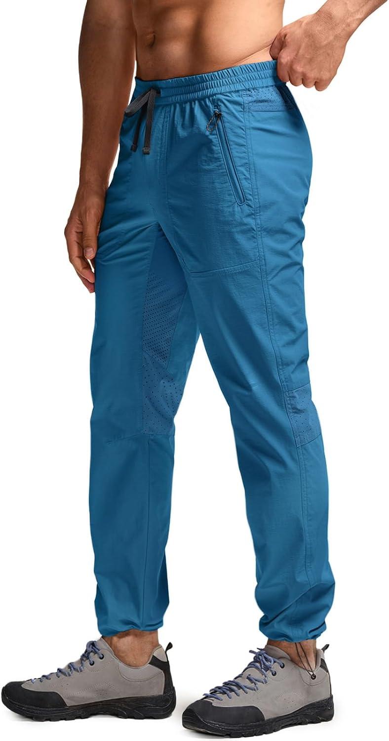 image:imageCQR Mens Lightweight Vent Hiking Pants WaterResistant amp Breathable Sports Outdoor Athletic Pants with Elastic WaistAscend Crux Glaucous