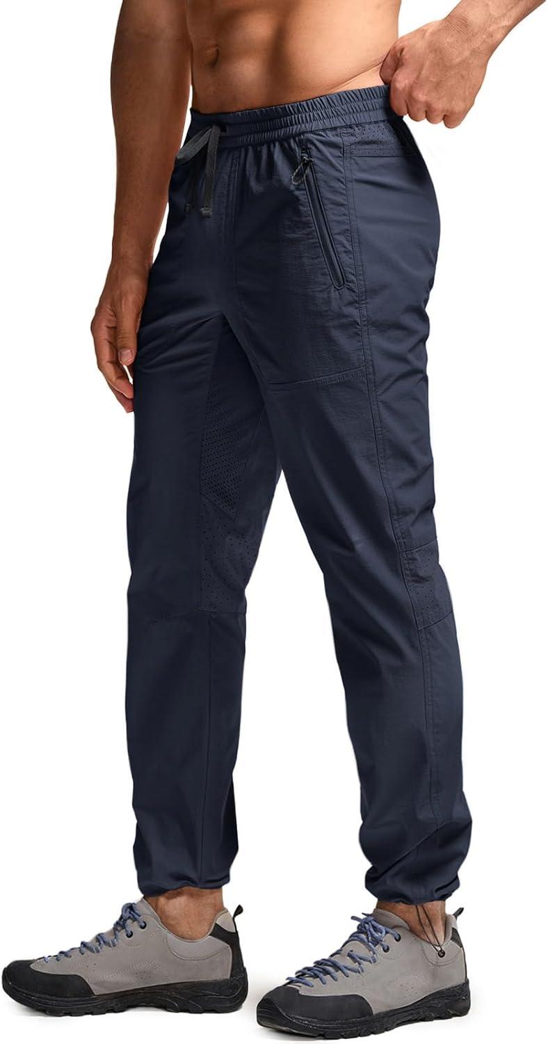 image:imageCQR Mens Lightweight Vent Hiking Pants WaterResistant amp Breathable Sports Outdoor Athletic Pants with Elastic WaistAscend Crux Polar Navy