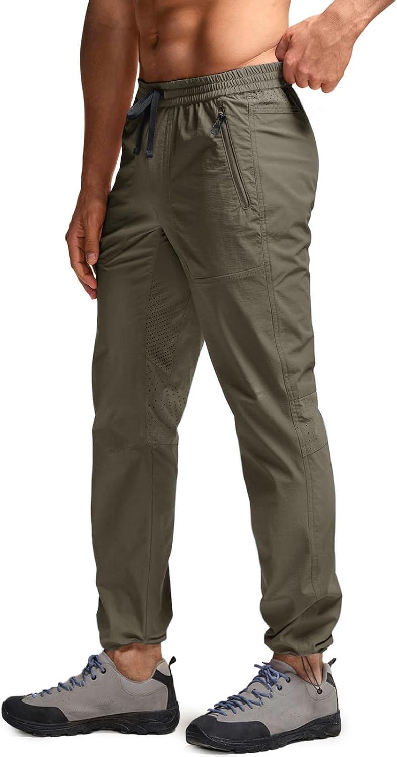 image:imageCQR Mens Lightweight Vent Hiking Pants WaterResistant amp Breathable Sports Outdoor Athletic Pants with Elastic WaistAscend Crux Sand Khaki