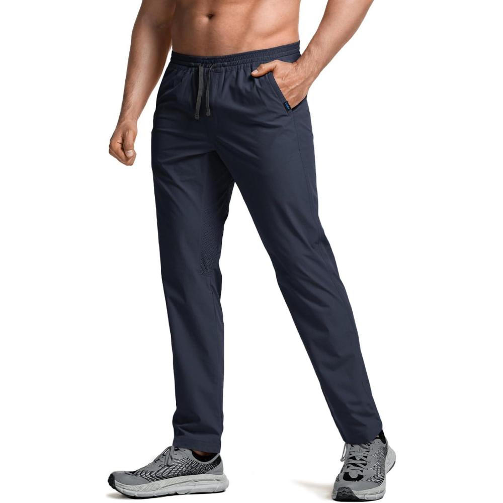 image:imageCQR Mens Lightweight Vent Hiking Pants WaterResistant amp Breathable Sports Outdoor Athletic Pants with Elastic WaistAscend Bolt Polar Navy