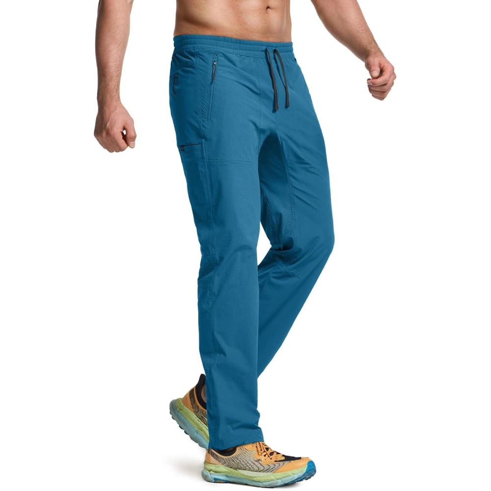 image:imageCQR Mens Lightweight Vent Hiking Pants WaterResistant amp Breathable Sports Outdoor Athletic Pants with Elastic WaistAscend Crux Glaucous