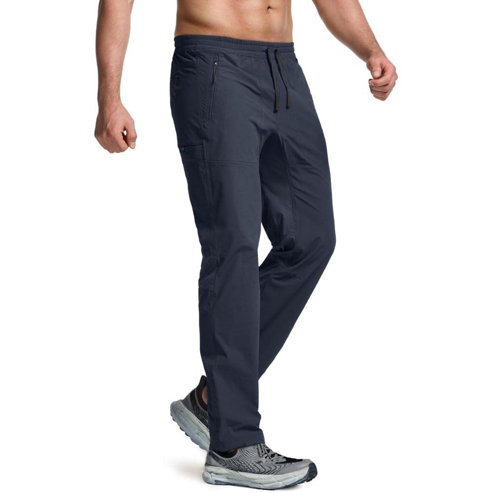 image:imageCQR Mens Lightweight Vent Hiking Pants WaterResistant amp Breathable Sports Outdoor Athletic Pants with Elastic WaistAscend Crux Polar Navy