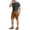CQR Men’s Flex Casual Cargo Shorts, Lightweight Water Resistant Golf Shorts, Stretch Tactical Work Shorts with Multi-Pocket(Negotiator Copper Brown)