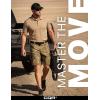 CQR Men’s Flex Casual Cargo Shorts, Lightweight Water Resistant Golf Shorts, Stretch Tactical Work Shorts with Multi-Pocket(Tac Fractal Camo)