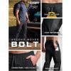 CQR Men’s Lightweight Vent Hiking Pants, Water-Resistant & Breathable Sports Outdoor Athletic Pants with Elastic Waist(Ascend Bolt Black)