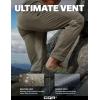 CQR Men’s Lightweight Vent Hiking Pants, Water-Resistant & Breathable Sports Outdoor Athletic Pants with Elastic Waist(Ascend Crux Sand Khaki)