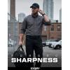 CQR Men’s Long Sleeve Tactical Shirts, Ripstop Military Work Shirts, UPF 50+ Breathable Button Down Outdoor Hiking Shirt(Journeyman Charcoal)