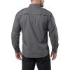 CQR Men’s Long Sleeve Tactical Shirts, Ripstop Military Work Shirts, UPF 50+ Breathable Button Down Outdoor Hiking Shirt(Journeyman Charcoal)