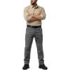 CQR Men’s Long Sleeve Tactical Shirts, Ripstop Military Work Shirts, UPF 50+ Breathable Button Down Outdoor Hiking Shirt(Metro Khaki)